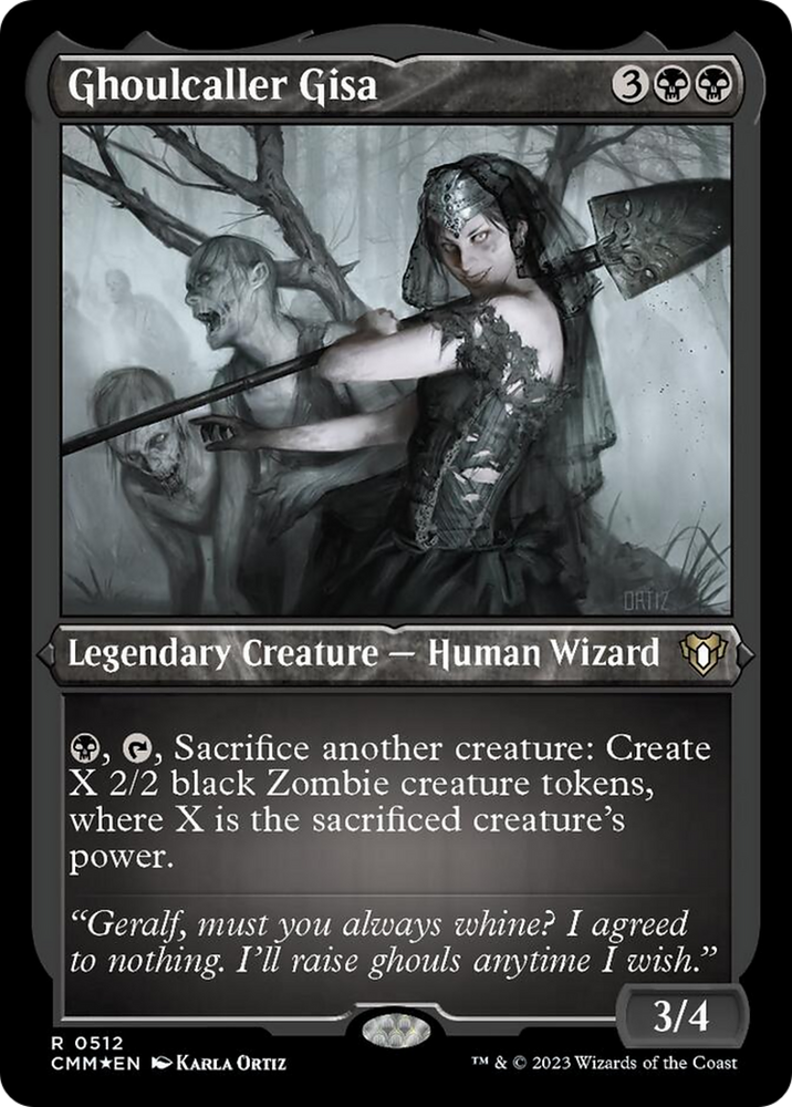 Ghoulcaller Gisa (Foil Etched) [Commander Masters] Magic: The Gathering