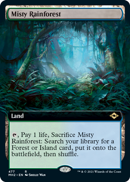Misty Rainforest (Extended Art) [Modern Horizons 2] Magic: The Gathering