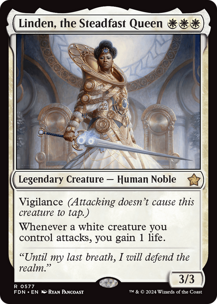 Linden, the Steadfast Queen [Foundations] Magic: The Gathering