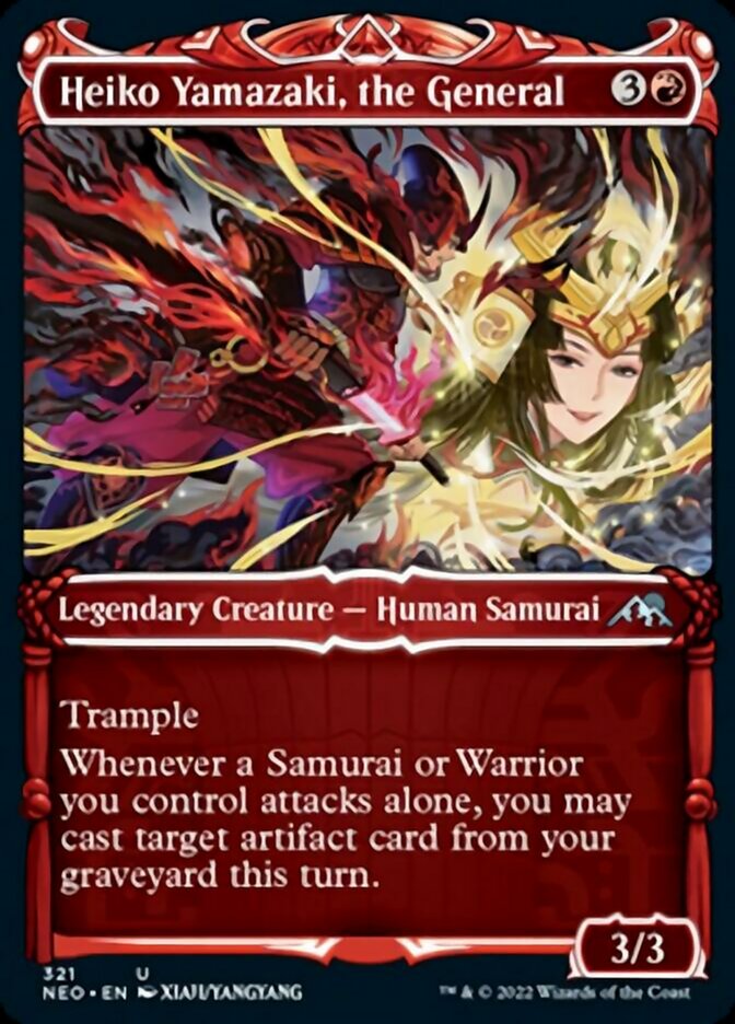 Heiko Yamazaki, the General (Showcase Samurai) [Kamigawa: Neon Dynasty] Magic: The Gathering