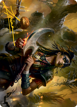 Harvesttide Sentry Art Card (Gold-Stamped Signature) [Innistrad: Midnight Hunt Art Series] Magic: The Gathering