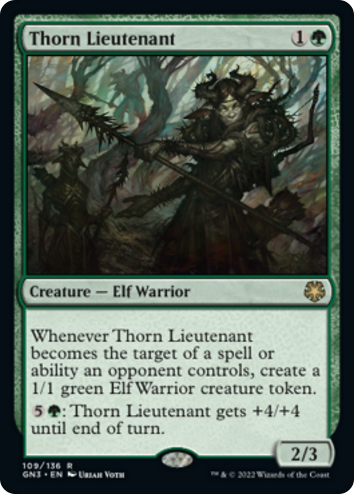 Thorn Lieutenant [Game Night: Free-for-All] Magic: The Gathering