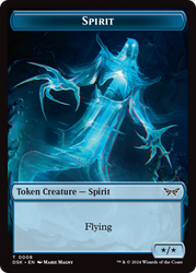 Spirit (0008) // Manifest Double-Sided Token [Duskmourn: House of Horror Tokens] Magic: The Gathering