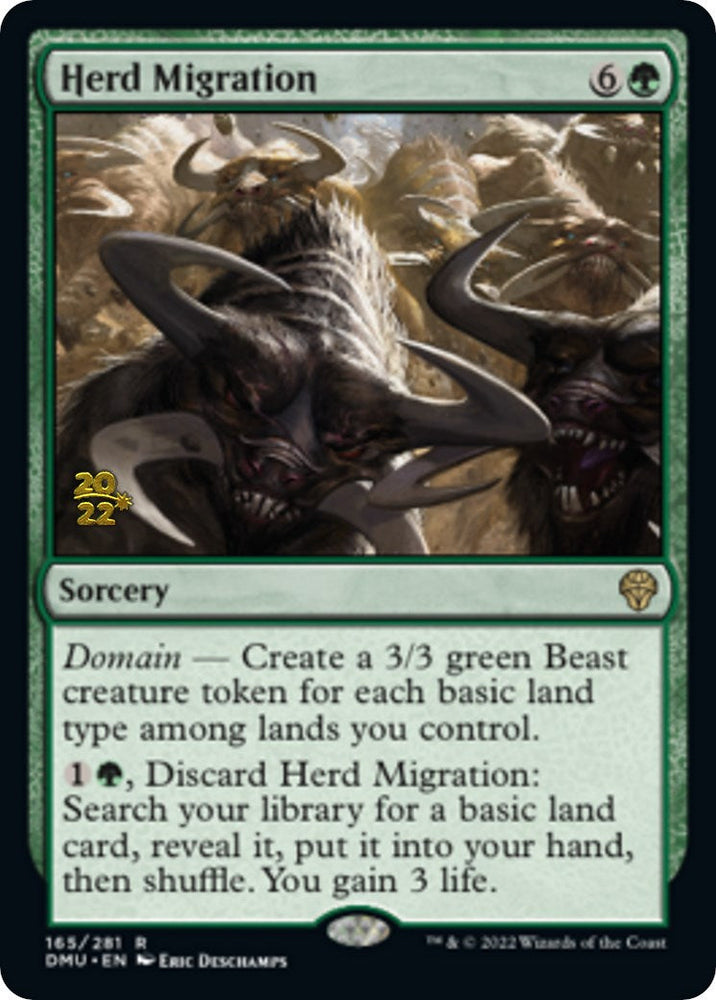 Herd Migration [Dominaria United Prerelease Promos] Magic: The Gathering