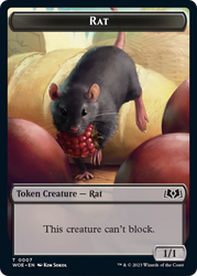 Rat // Food (0010) Double-Sided Token [Wilds of Eldraine Tokens] Magic: The Gathering