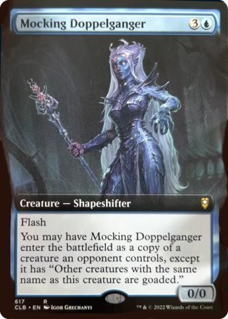 Mocking Doppelganger (Extended Art) [Commander Legends: Battle for Baldur's Gate] Magic: The Gathering