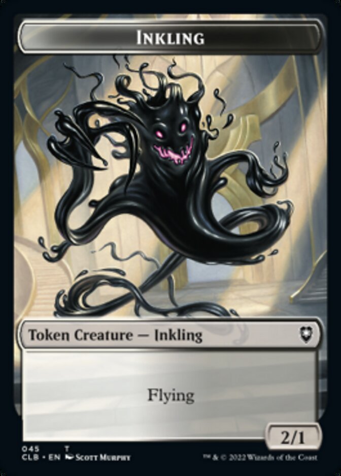 Warrior // Inkling Double-Sided Token [Commander Legends: Battle for Baldur's Gate Tokens] Magic: The Gathering