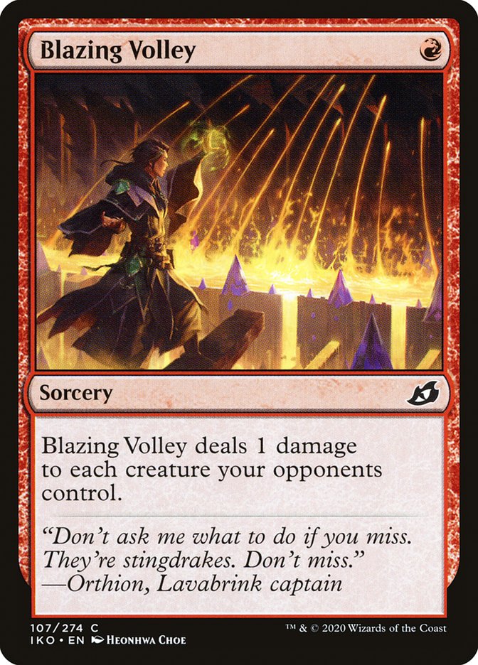 Blazing Volley [Ikoria: Lair of Behemoths] Magic: The Gathering