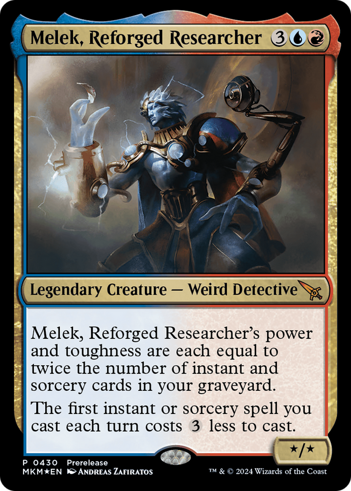 Melek, Reforged Researcher [Murders at Karlov Manor Prerelease Promos] Magic: The Gathering