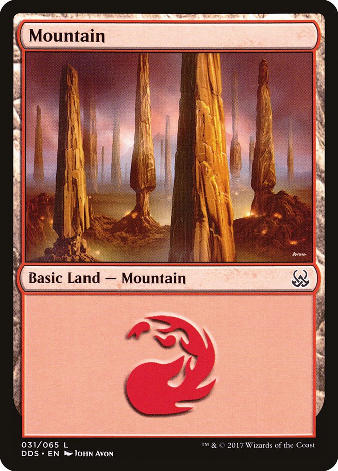 Mountain (31) [Duel Decks: Mind vs. Might] Magic: The Gathering