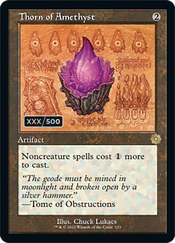 Thorn of Amethyst (Retro Schematic) (Serialized) [The Brothers' War Retro Artifacts] Magic: The Gathering