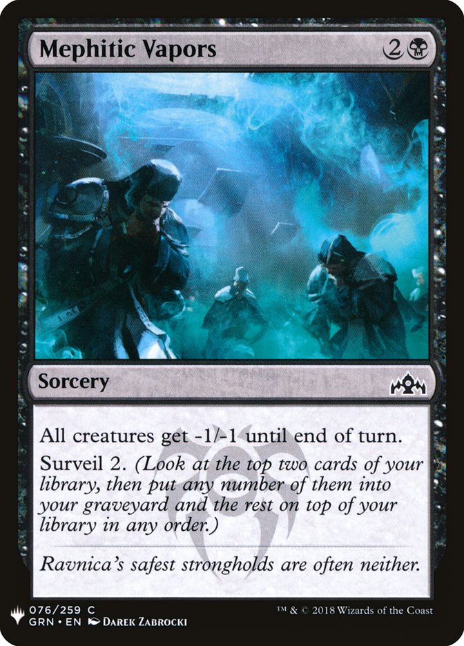 Mephitic Vapors [Mystery Booster] Magic: The Gathering