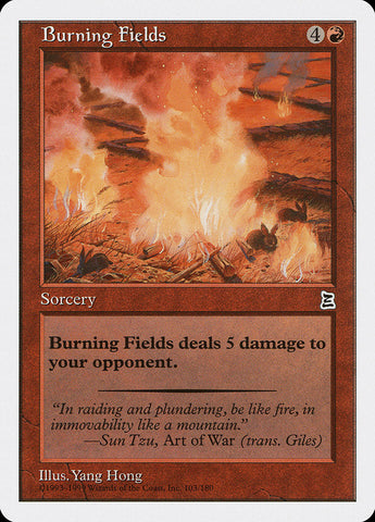 Burning Fields [Portal Three Kingdoms] Magic: The Gathering