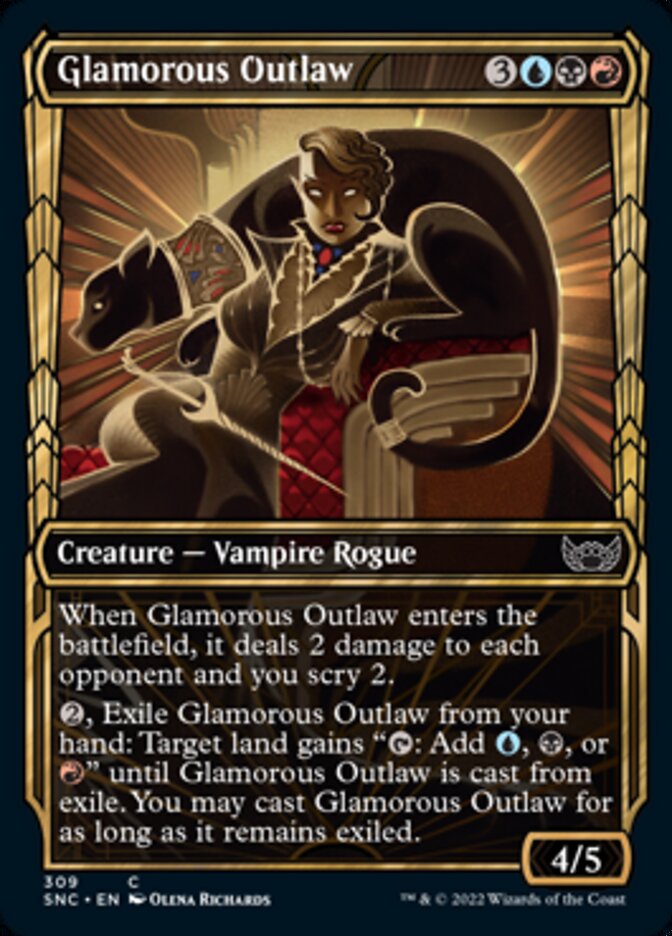 Glamorous Outlaw (Showcase Golden Age) [Streets of New Capenna] Magic: The Gathering
