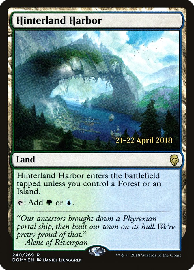 Hinterland Harbor [Dominaria Prerelease Promos] Magic: The Gathering