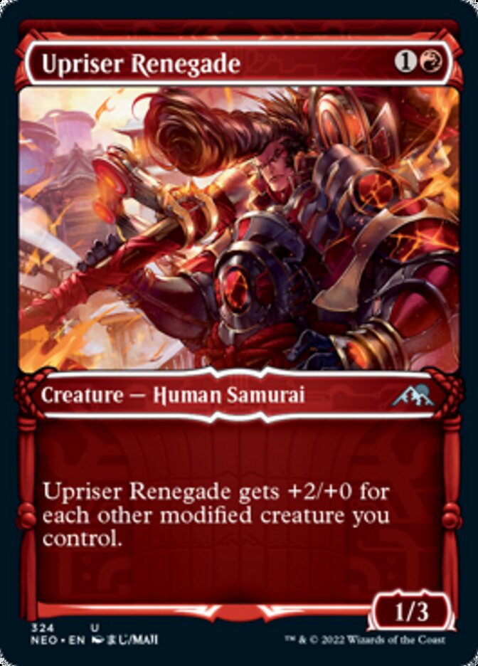 Upriser Renegade (Showcase Samurai) [Kamigawa: Neon Dynasty] Magic: The Gathering