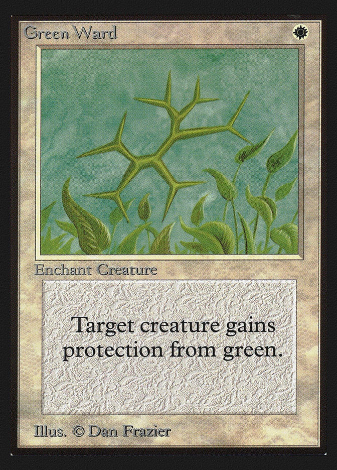 Green Ward [International Collectors' Edition] Magic: The Gathering