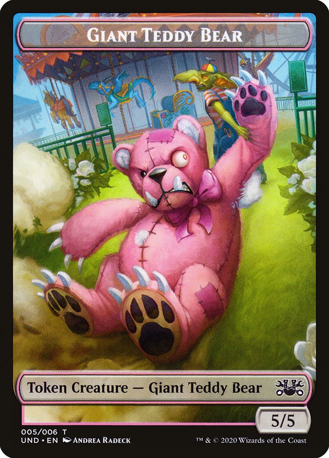 Goblin // Giant Teddy Bear Double-Sided Token [Unsanctioned Tokens] Magic: The Gathering