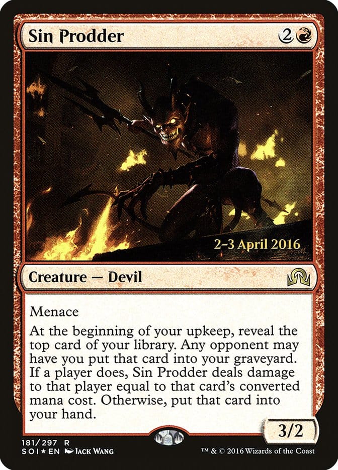 Sin Prodder [Shadows over Innistrad Prerelease Promos] Magic: The Gathering