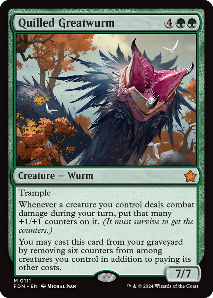 Quilled Greatwurm [Foundations] Magic: The Gathering