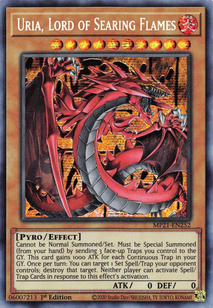 Uria, Lord of Searing Flames [MP21-EN252] Prismatic Secret Rare - Yugioh Cards For Your TCG Needs!
