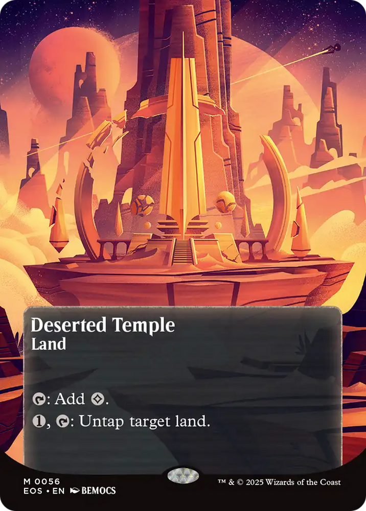 Deserted Temple (0056) (Borderless) [Edge of Eternities: Stellar Sights] Magic: The Gathering