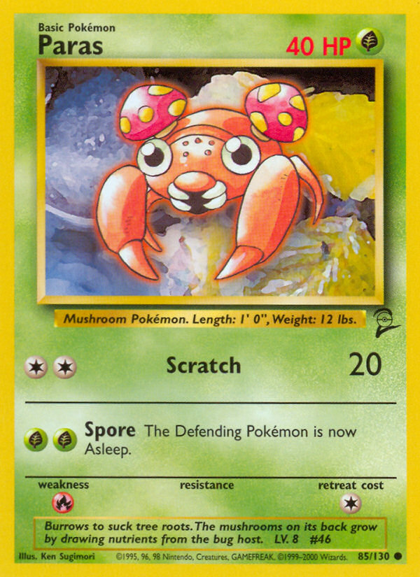 Paras (85/130) [Base Set 2] Pokémon