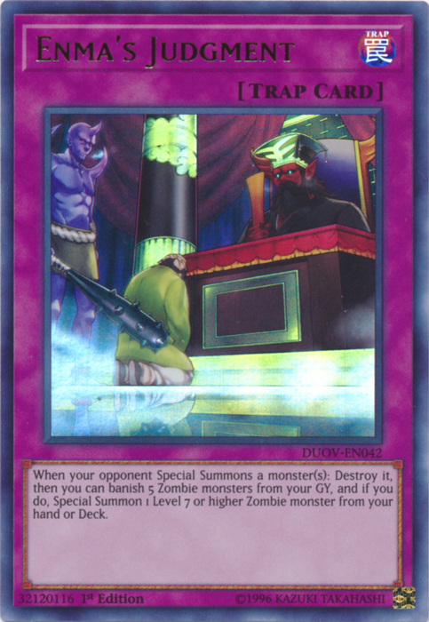 Enma's Judgment [DUOV-EN042] Ultra Rare - Yugioh Cards For Your TCG Needs!