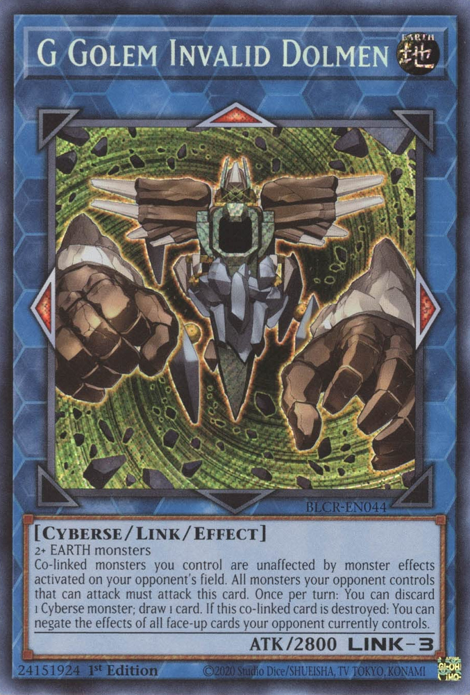 G Golem Invalid Dolmen [BLCR-EN044] Secret Rare - Yugioh Cards For Your TCG Needs!