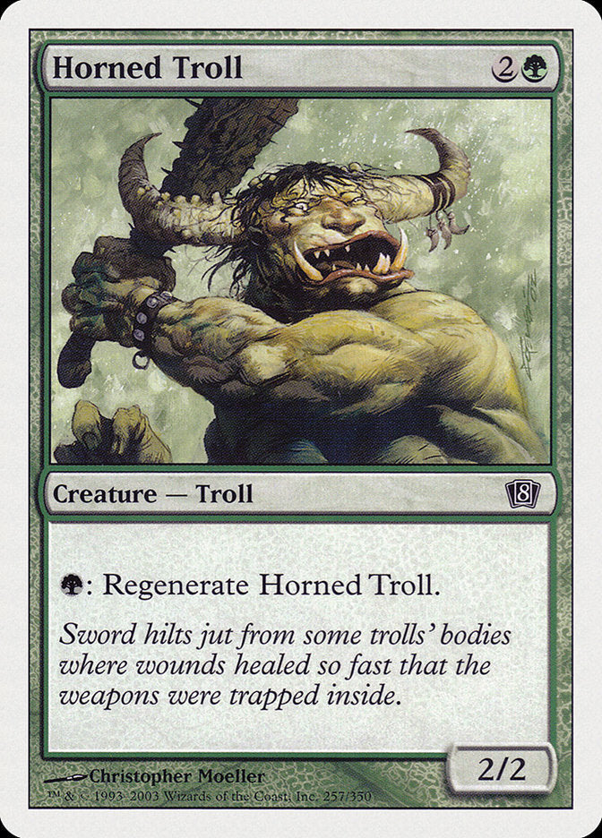 Horned Troll [Eighth Edition] Magic: The Gathering