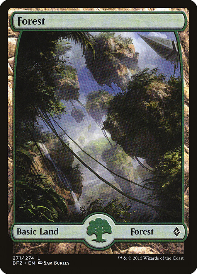 Forest (271) (Full Art) [Battle for Zendikar] Magic: The Gathering