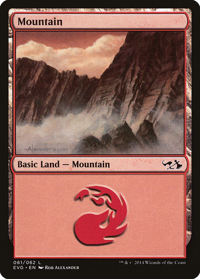 Mountain (61) (Elves vs. Goblins) [Duel Decks Anthology] Magic: The Gathering