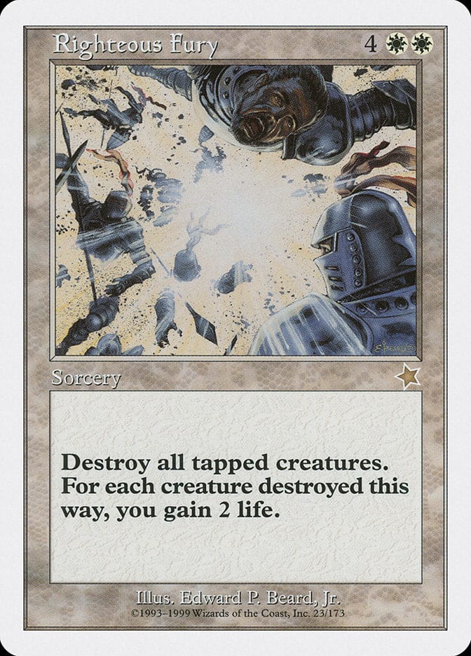 Righteous Fury [Starter 1999] Magic: The Gathering