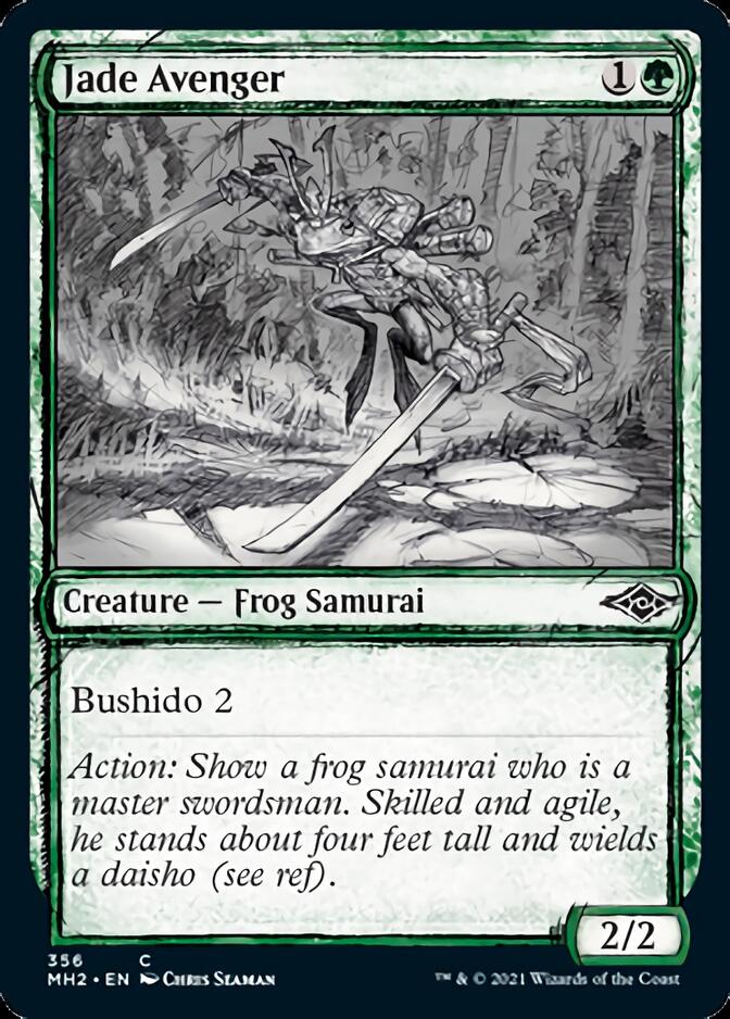 Jade Avenger (Sketch) [Modern Horizons 2] Magic: The Gathering