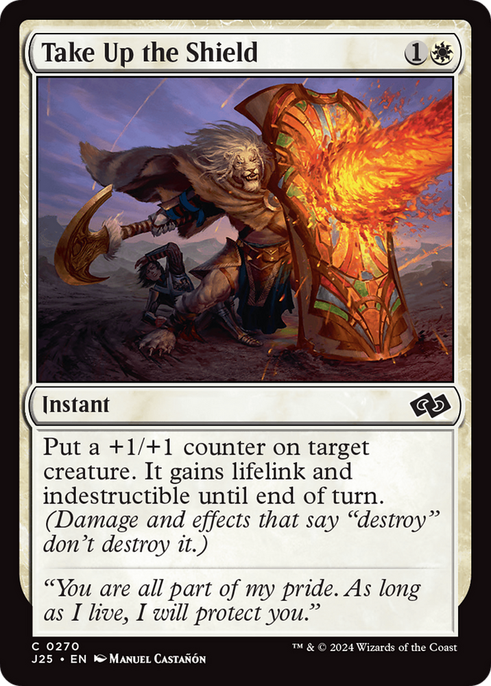 Take Up the Shield [Foundations Jumpstart] Magic: The Gathering