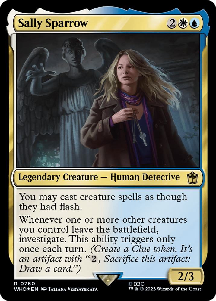 Sally Sparrow (Surge Foil) [Doctor Who] Magic: The Gathering