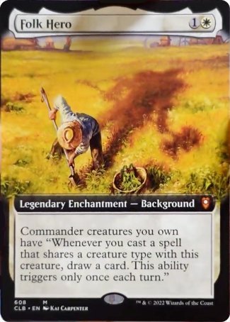 Folk Hero (Extended Art) [Commander Legends: Battle for Baldur's Gate] Magic: The Gathering