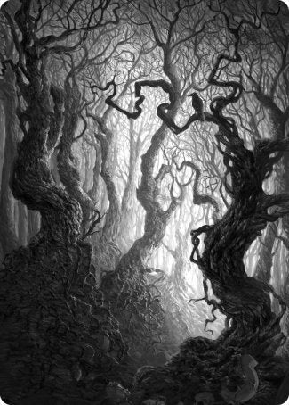 Forest 2 Art Card [Innistrad: Midnight Hunt Art Series] Magic: The Gathering