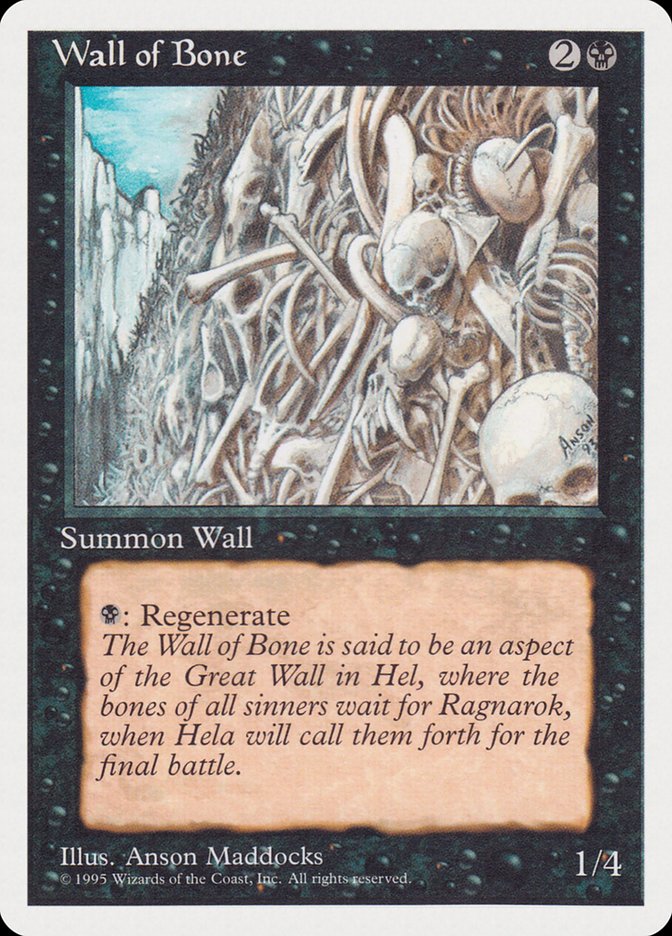 Wall of Bone [Rivals Quick Start Set] Magic: The Gathering