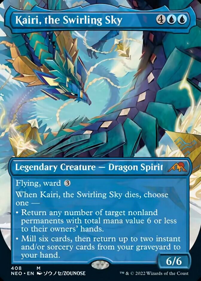 Kairi, the Swirling Sky (Borderless Alternate Art) [Kamigawa: Neon Dynasty] Magic: The Gathering
