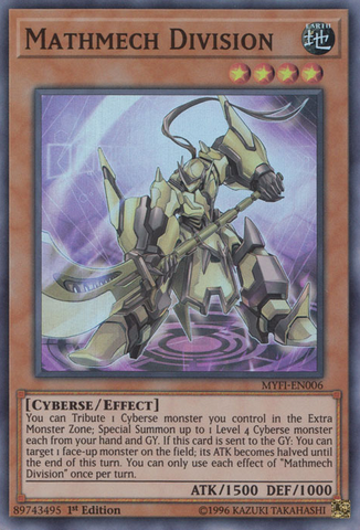 Mathmech Division [MYFI-EN006] Super Rare - Yugioh Cards For Your TCG Needs!