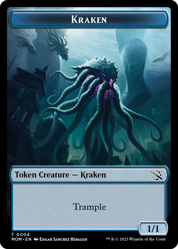Treasure (21) // Kraken Double-Sided Token [March of the Machine Tokens] Magic: The Gathering