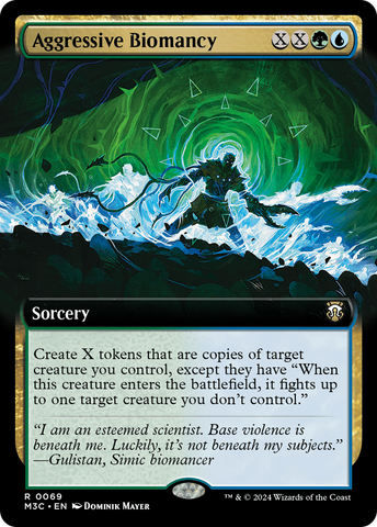 Aggressive Biomancy (Extended Art) (Ripple Foil) [Modern Horizons 3 Commander] Magic: The Gathering