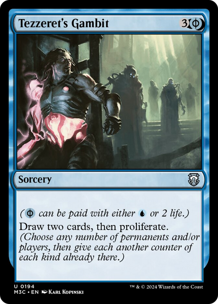 Tezzeret's Gambit (Ripple Foil) [Modern Horizons 3 Commander] Magic: The Gathering