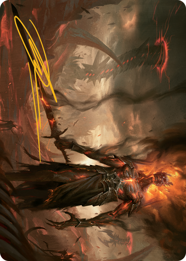 Ashen Reaper Art Card (Gold-Stamped Signature) [March of the Machine Art Series] Magic: The Gathering