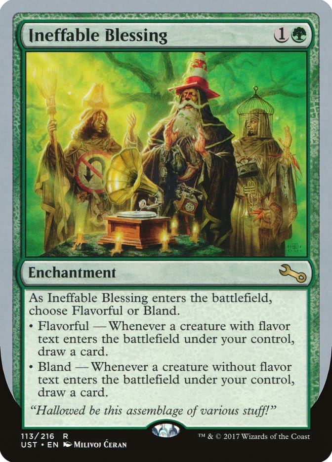 Ineffable Blessing ("choose Flavorful or Bland") [Unstable] Magic: The Gathering