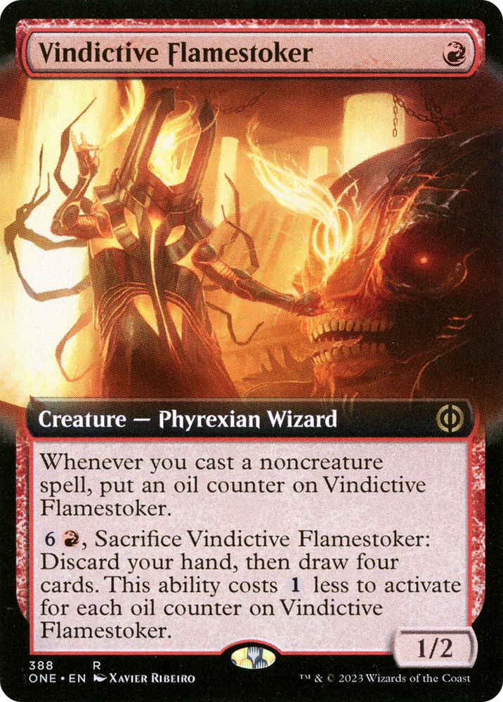 Vindictive Flamestoker (Extended Art) [Phyrexia: All Will Be One] Magic: The Gathering