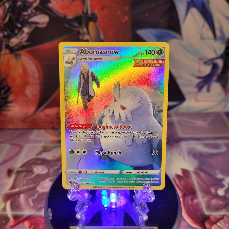 A Secret Rare "Abomasnow" (TG01/TG30) card from the Pokemon Set: Astral Radiance.