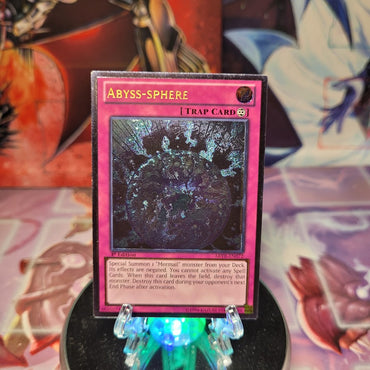 An Ultimate Rare "Abyss-Sphere" card from the Yugioh Set: Abyss Rising (ABYR).