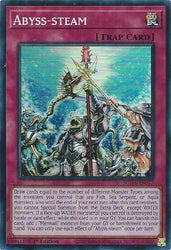 A Super Rare "Abyss-Steam" card from the Yugioh Set: Supreme Darkness (SUDA).